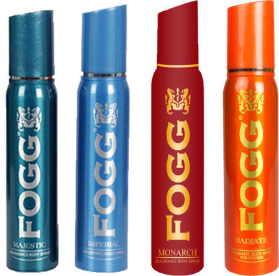 

Fogg IMPERIAL DEODORANT 120 ML+MAJESTIC DEODORANT 120 ML+MONARCH DEODORANT 120 ML+RADIATE DEODORANT 120 ML Deodorant Spray - For Men & Women(120 ml, Pack of 4)