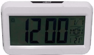 

Tradeaiza 1 Compartments Plastic Alarm Clock(White)