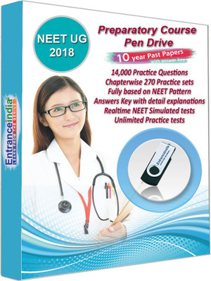 

EntranceIndia NEET UG 2018 Preparatory Course with 10+1 Model Papers and additional 7000 Biology(Pen Drive)