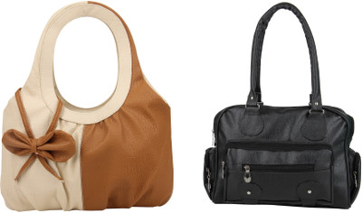 

SME JAIPUR Shoulder Bag(Beige, Black)