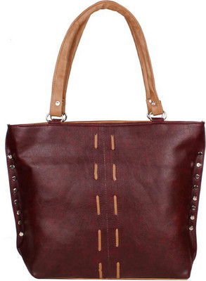 LI LEANE Shoulder Bag(Maroon, Tan)
