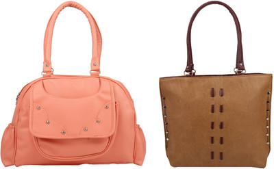 

SME JAIPUR Shoulder Bag(Orange, Brown), Brown;orange