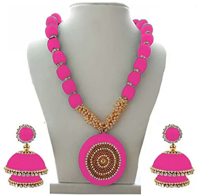 Manav Company Dori Pink Jewellery Set(Pack of 1)