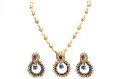 SHREE MAULI CREATION Alloy Gold-plated Multicolor Jewellery Set(Pack of 1)