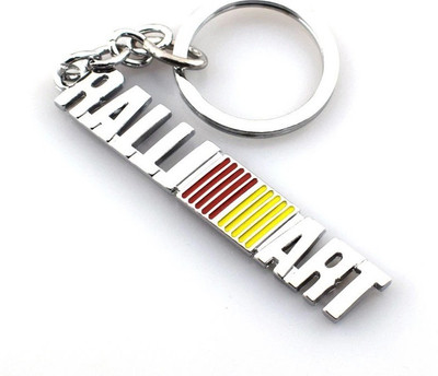 

TNL Ralli Art Key Chain Silver Color For Cars And Bikes Key Chain