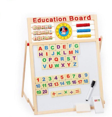 

DINAARKAN 2 FEET 60 PIECES DOUBLE SIDED TEXT COLOR UNIVERSAL LEARNING WRITING EDUCATIONAL BLACKBOARD FOR KIDS(Multicolor)