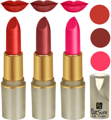 

ForSure Matte Lipstick 3Pack (Multicolour)(Pink, Light Brown, Dark Brown)
