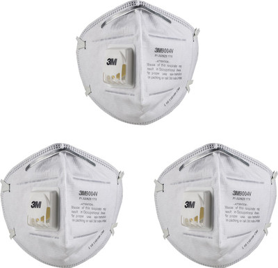 

Vezual 9004V 3M 9004V Safety Mask for Pollution / Smoke / Bike Ridding (Pack of 3) Mask and Respirator
