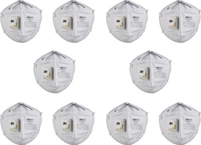 

Vezual 9004V 3M 9004V Safety Valve Mask for Dust / Smoke / Bike Ridding (Pack of 10) Mask and Respirator