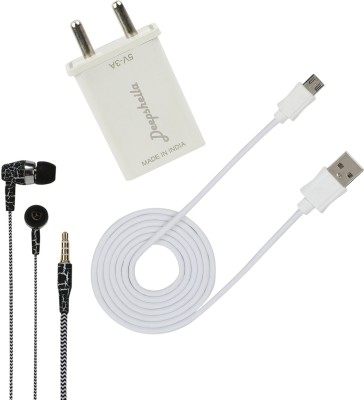 Deepsheila Wall Charger Accessory Combo for GIONEE P7 MAX(White)