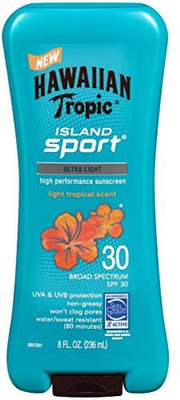 

Hawaiian Tropic Sunscreen Island Sport Broad Spectrum Sun Care Sunscreen Lotion SPF 30(236.59 ml)