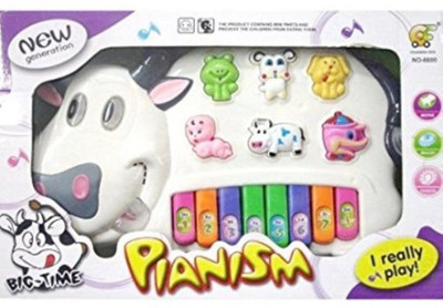

Mahvi Toys Musical Cow Piano Keyboard Toy Game(Multicolor)