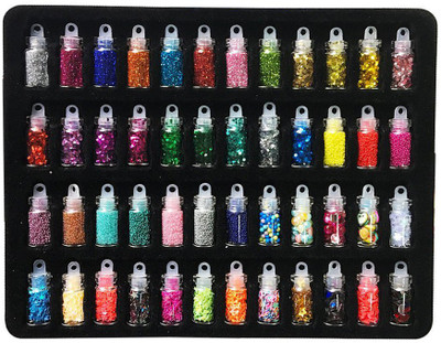 

LUV-LI PROFESSIONAL MULTIPURPOSE 48 DESIGNS MINI BOTTLES FOR SALONS AND PARLOR NAIL ART,(MULTICOLOR)
