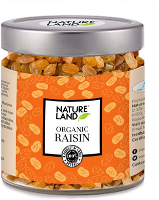 

Natureland Organics Raisins 250 Gm Raisins(250 g, Mason Jar)