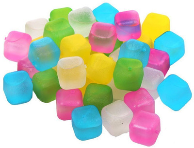 

Fully Reusable Plastic Ice Cubes 20 For Home Kitchen Bar(Multicolor)