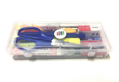 

Yes School Plain Art Plastic Pencil Box(Set of 1, White)