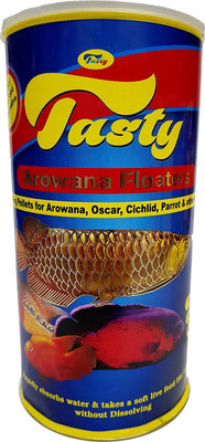 

Tasty Arowana Floaters (1000ml) | Perfect Live Food Alternative | Floating Pellets For Arowana | Oscar | Cichlid | Parrot & Other Large Fishes | 1000 ml Dry Fish Food