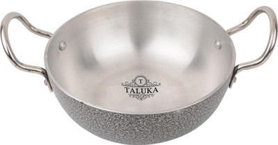 

Taluka (8" x 3" inches) Aluminium Black Coated Designer Wok Kadhai 21 cm(Aluminium), Black;steel