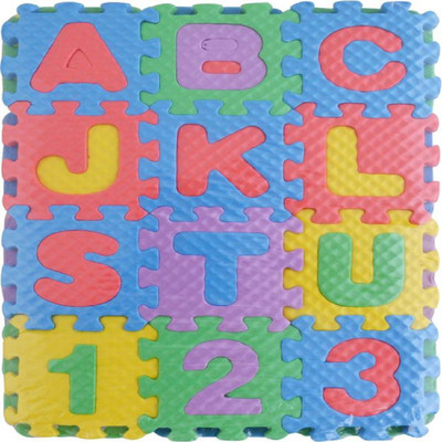 

Riddhi Siddhi Foam Puzzle Mat Alphabet Number Puzzle Constructing Blocks Educational Toys (1 Pieces)(12 Pieces)