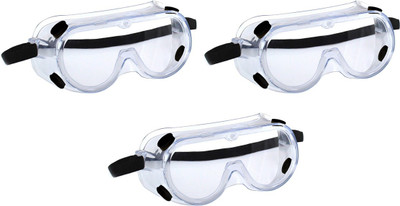 

Vezual 3M 1621 (Pack of 3) Clear Chemical Splash / Polycarbonate Power Tool, Laboratory, Wood-working Safety Goggle(Free-size)