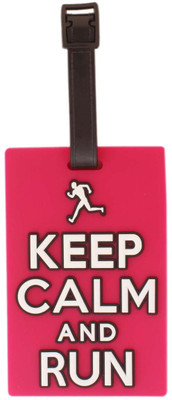 

Tootpado Luggage Tag Keep Calm And Run - Pink (1i480) - Bag Travel Tags Luggage Tag(Multicolor)