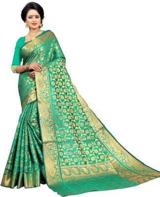 jayant creation Self Design Kanjivaram Silk Blend Saree(Multicolor)