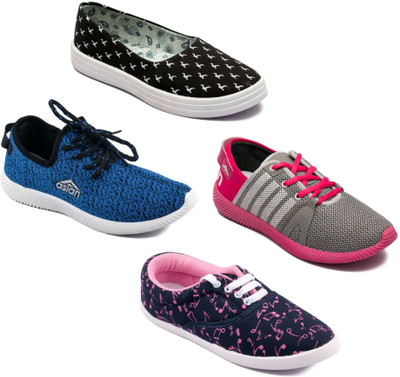 

Asian Women Casual & Running Shoes Combo Pack of 4 For Women(Multicolor