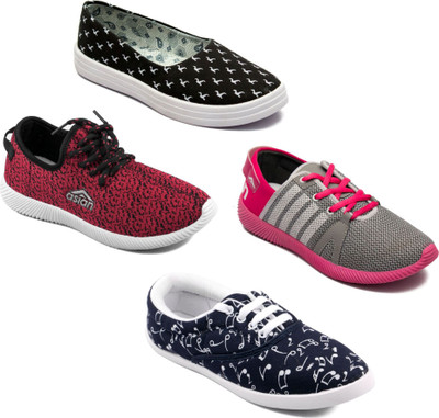 

Asian Women Casual & Running Shoes Combo Pack of 4 Walking Shoes For Women(Multicolor