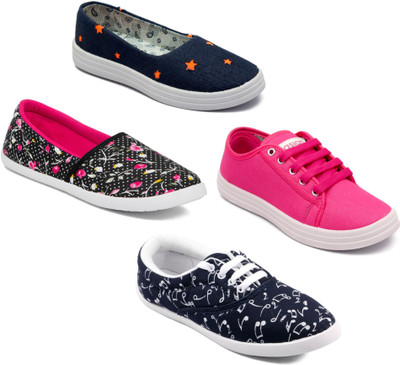 

Asian Women Casual & Running Shoes Combo Pack of 4 Casuals For Women(Multicolor
