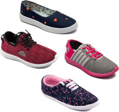 

Asian Women Casual & Running Shoes Combo Pack of 4 Casuals For Women(Multicolor