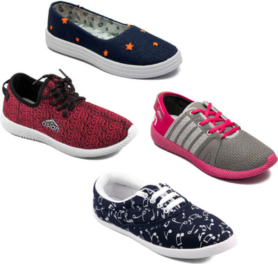 

Asian Women Casual & Running Shoes Combo Pack of 4 Walking Shoes For Women(Multicolor