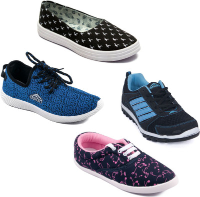 

Asian Women Casual & Running Shoes Combo Pack of 4 Casuals For Women(Multicolor