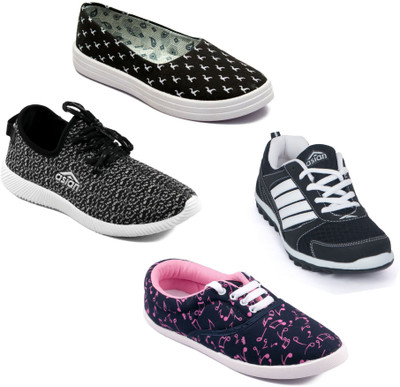 

Asian Women Casual & Running Shoes Combo Pack of 4 For Women(Multicolor