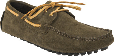 

CIZMAR Suede Boat Shoes Boat Shoes For Men(Olive