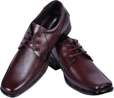 somugi Genuine Leather Brown Formal Lace up shoes Lace Up For Men(Brown , 7)