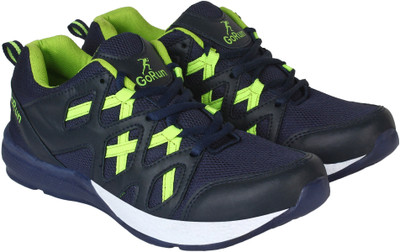 

Aero Go Run Walking Shoes For Men(Navy, Green, Navy::pgreen