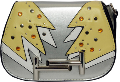 

Ticara Town Girls Evening/Party Silver, Yellow PU Sling Bag