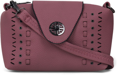

Butterflies Women Casual Purple PU Sling Bag