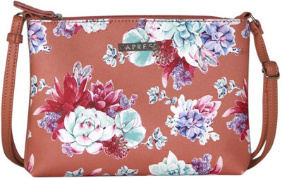 

Caprese Women Orange PU Sling Bag