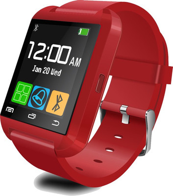 

MOBILE FIT Bluetooth smartwatch with camera and sim-card slot compatible with huygyu Red Smartwatch(Red Strap Free Size)