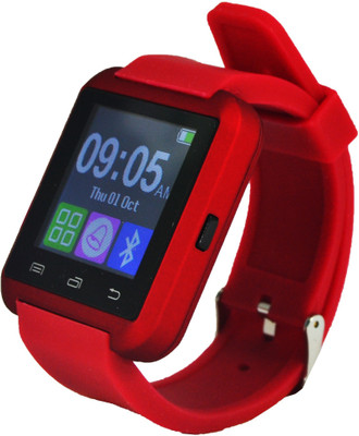 

Estar Mobile Link U8 Bluetooth Smart Watch With Touch Screen/Multilanguage/Wrist Watch With Activity Trackers And Fitness & Supports Apps Like Facebook And Whatsapp.. (RED) Compatible for HTC Flyer Wi-Fi RED Smartwatch(Red Strap FREE SIZE)