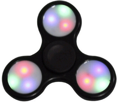 YAMAMA LED Light Fidget Spinner with Switch Plastic EDC Hand Spinner For Autism and ADHD Relief Focus Anxiety Stress Toys Gift(Black)