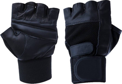

DreamPalace India Genuine Leather Padded Gym & Fitness Gloves (, Black