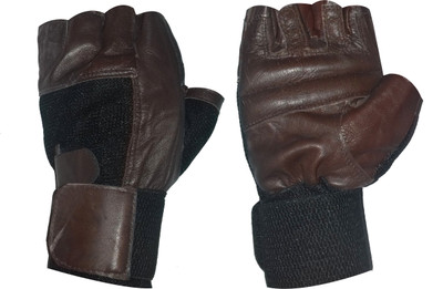 

Cp Bigbasket Leather Gym & Fitness Gloves (Free Size, Brown)