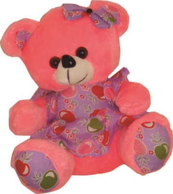 

skky bell cute girl teddy bear with frak (dress color may change) - 30 cm(Multicolor)