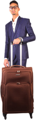 

Vision four wheel trolley Expandable Check-in Luggage -  inch(Brown