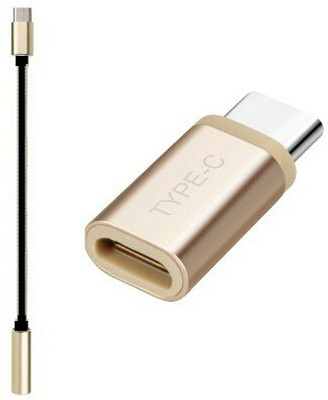 

BB4 METAL Type-C Male to Female 3.5mm audio Jack Earphone Headphone CABLE WITH TYPE C TO MICRO USB USB Adapter(Multicolor)
