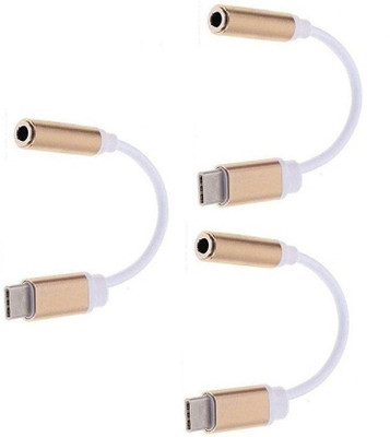 

Freya PACK OF 3 Type-C Male to 3.5mm Female Jack Earphone AUDIO CONVERTER CABLE Headphone METAL USB USB Adapter(Multicolor)