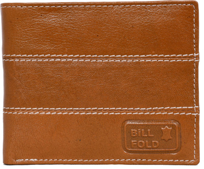 

Bill Fold Artistic Leather Men Tan Genuine Leather Wallet(8 Card Slots)