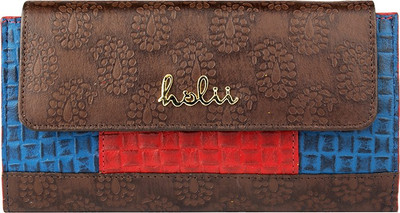 

Holii Women Evening/Party Brown Genuine Leather Wallet(4 Card Slots)